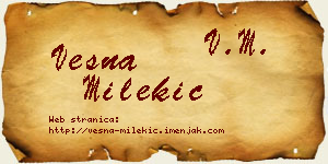 Vesna Milekić vizit kartica